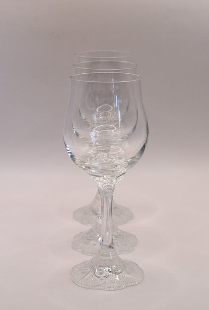 Rosenthal Crystal Red Wine Glasses. Set of 3
