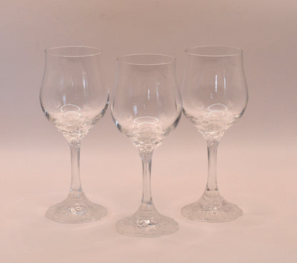 Rosenthal Crystal Red Wine Glasses. Set of 3
