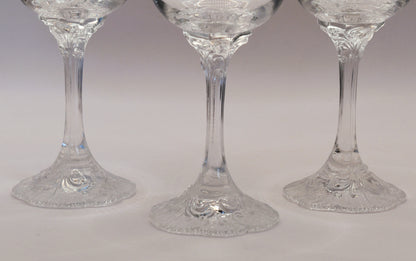 Rosenthal Crystal Red Wine Glasses. Set of 3