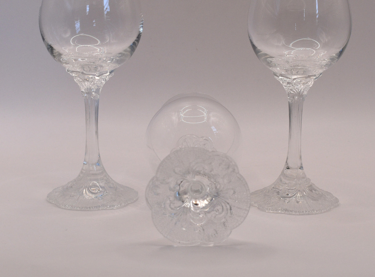 Rosenthal Crystal Red Wine Glasses. Set of 3