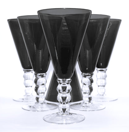 Red Glass Wine Goblets - French Country Collection - Set of 6
