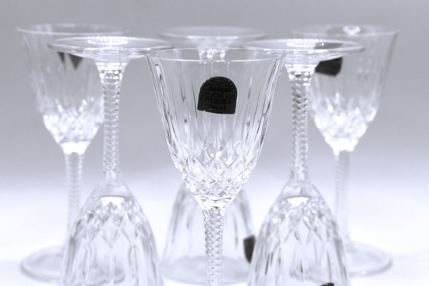 DaVinci Crystal Port Glasses. Camilla made in Italy. Set of 6