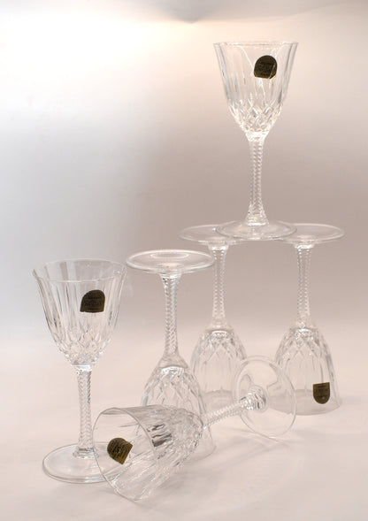 DaVinci Crystal Port Glasses. Camilla made in Italy. Set of 6