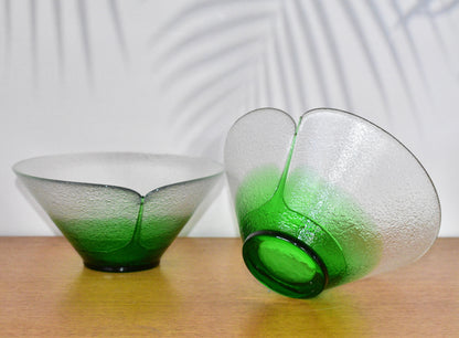 Vibrant Cystalex Bohemia glass bowl by Jiri Suhajek