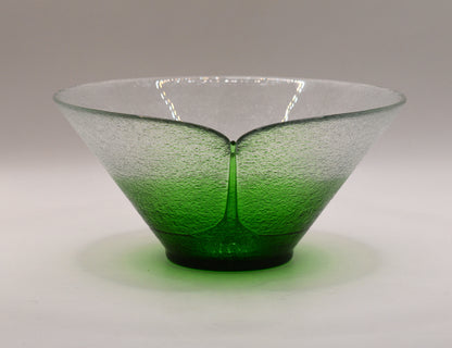 Vibrant Cystalex Bohemia glass bowl by Jiri Suhajek