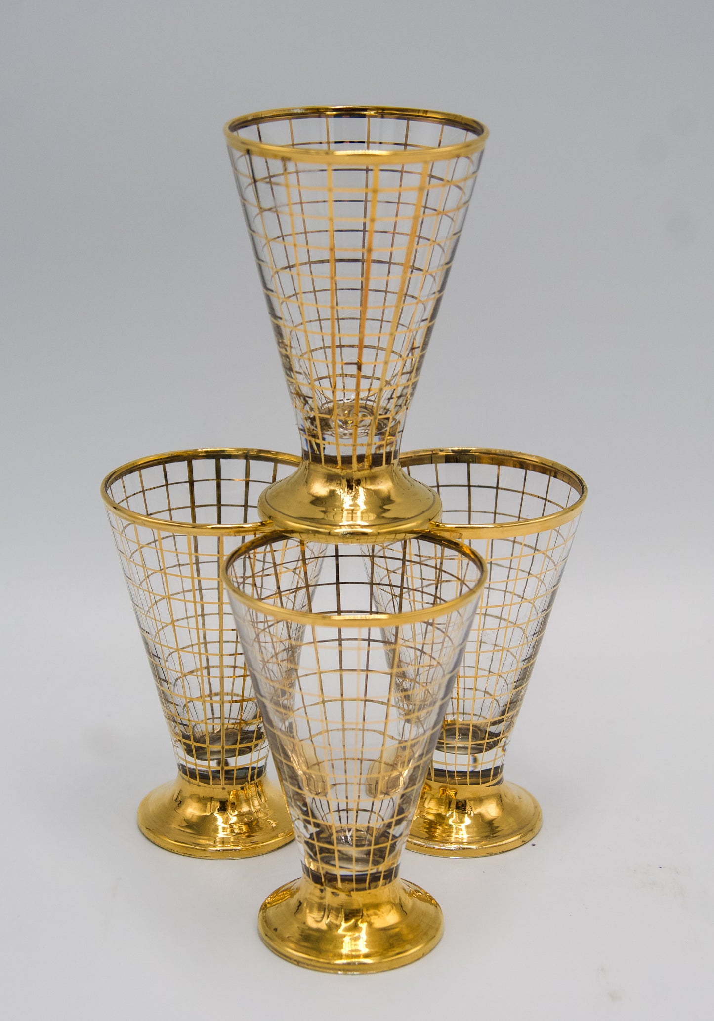 Gold trimmed Shot Glasses
