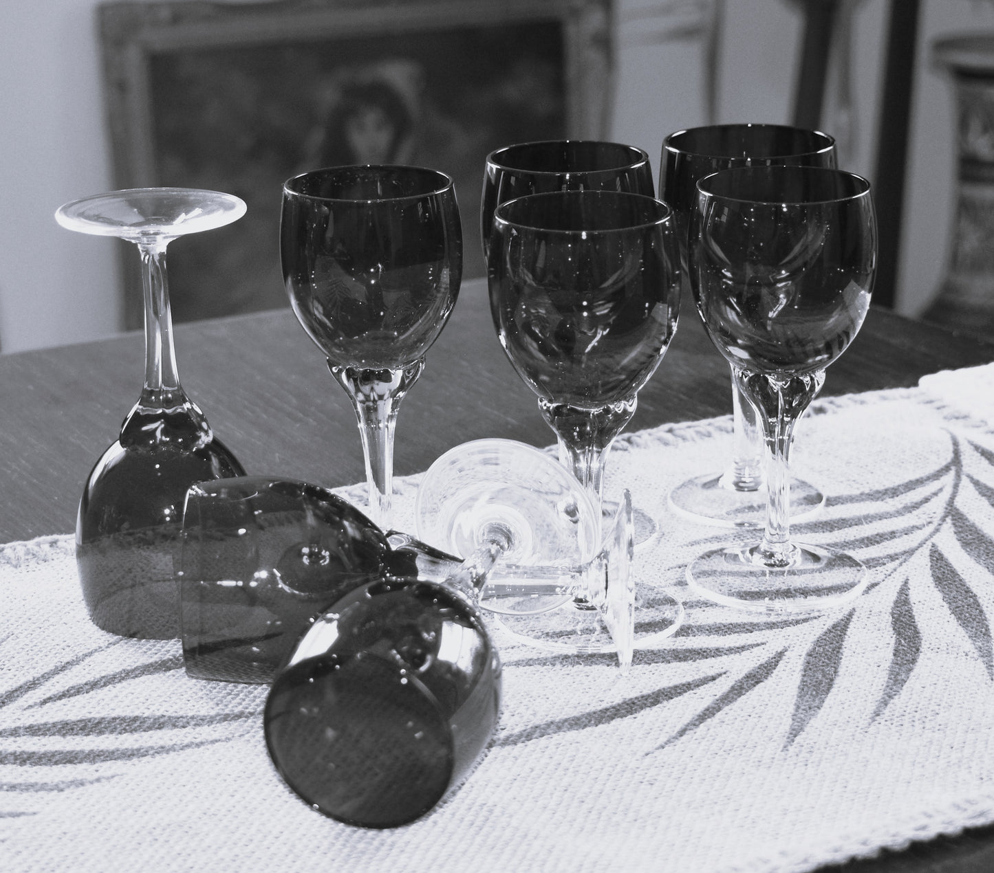 Bohemia ruby liqueur glasses by Jan Gabrhel. Set of 8