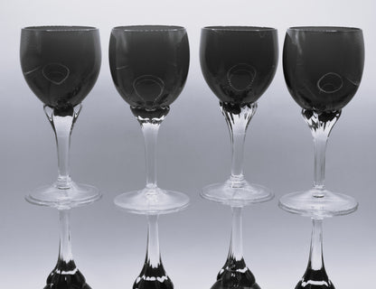 Bohemia ruby liqueur glasses by Jan Gabrhel. Set of 8