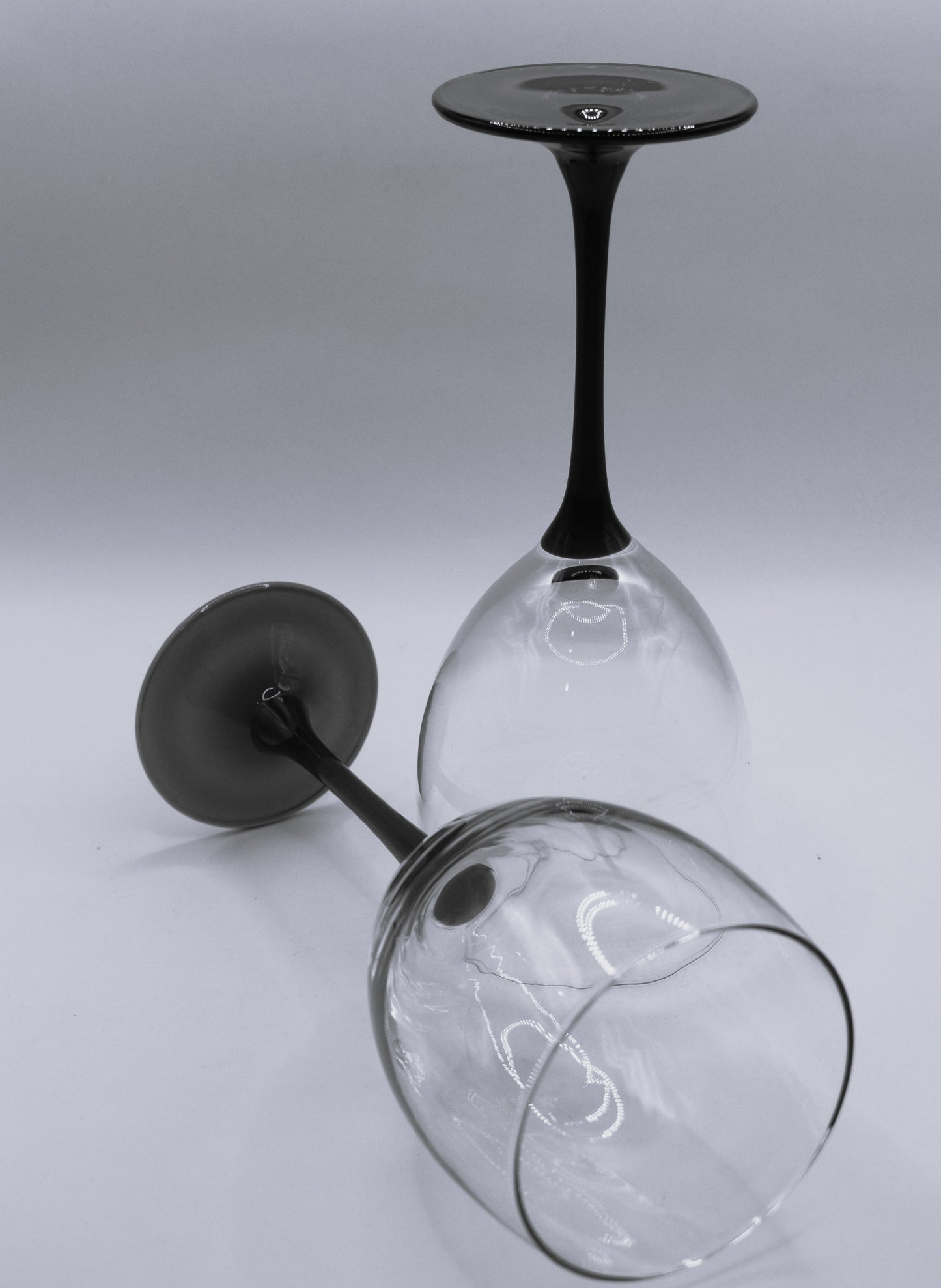 Red Stemmed wine glasses. Set of 2