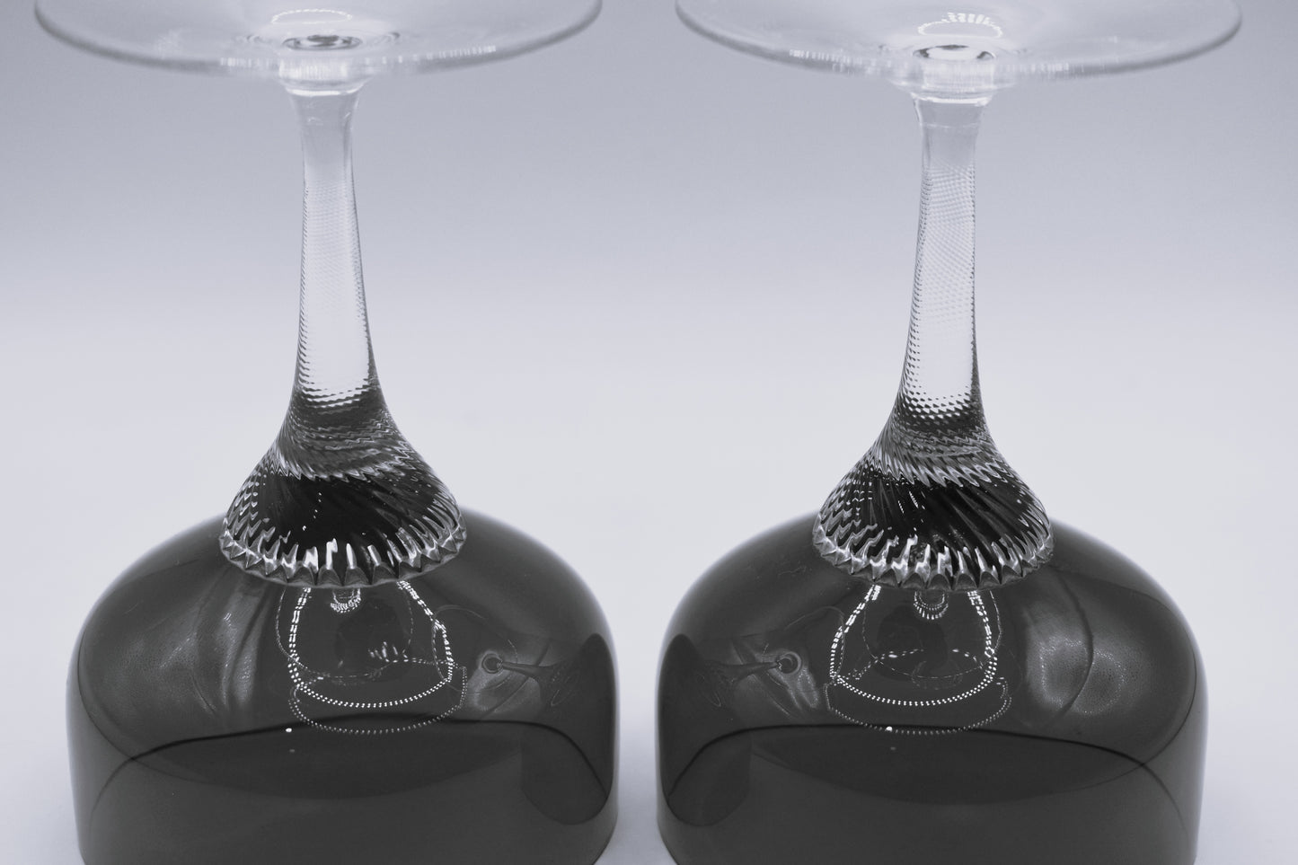 Vintage Ruby Red Champagne Coupes. Set of 2