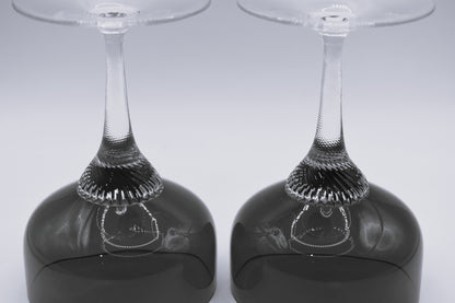 Vintage Ruby Red Champagne Coupes. Set of 2