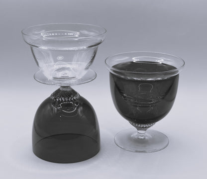 Bohemia Prawn Cocktail chiller glasses with liners. Set of 6