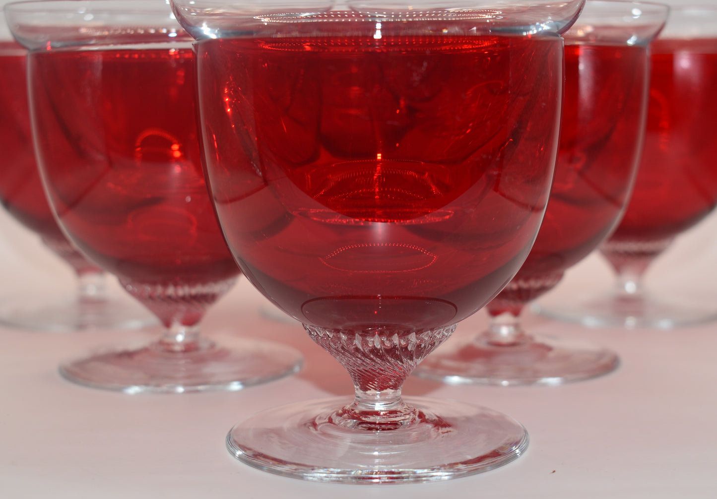 Bohemia Prawn Cocktail chiller glasses with liners. Set of 6