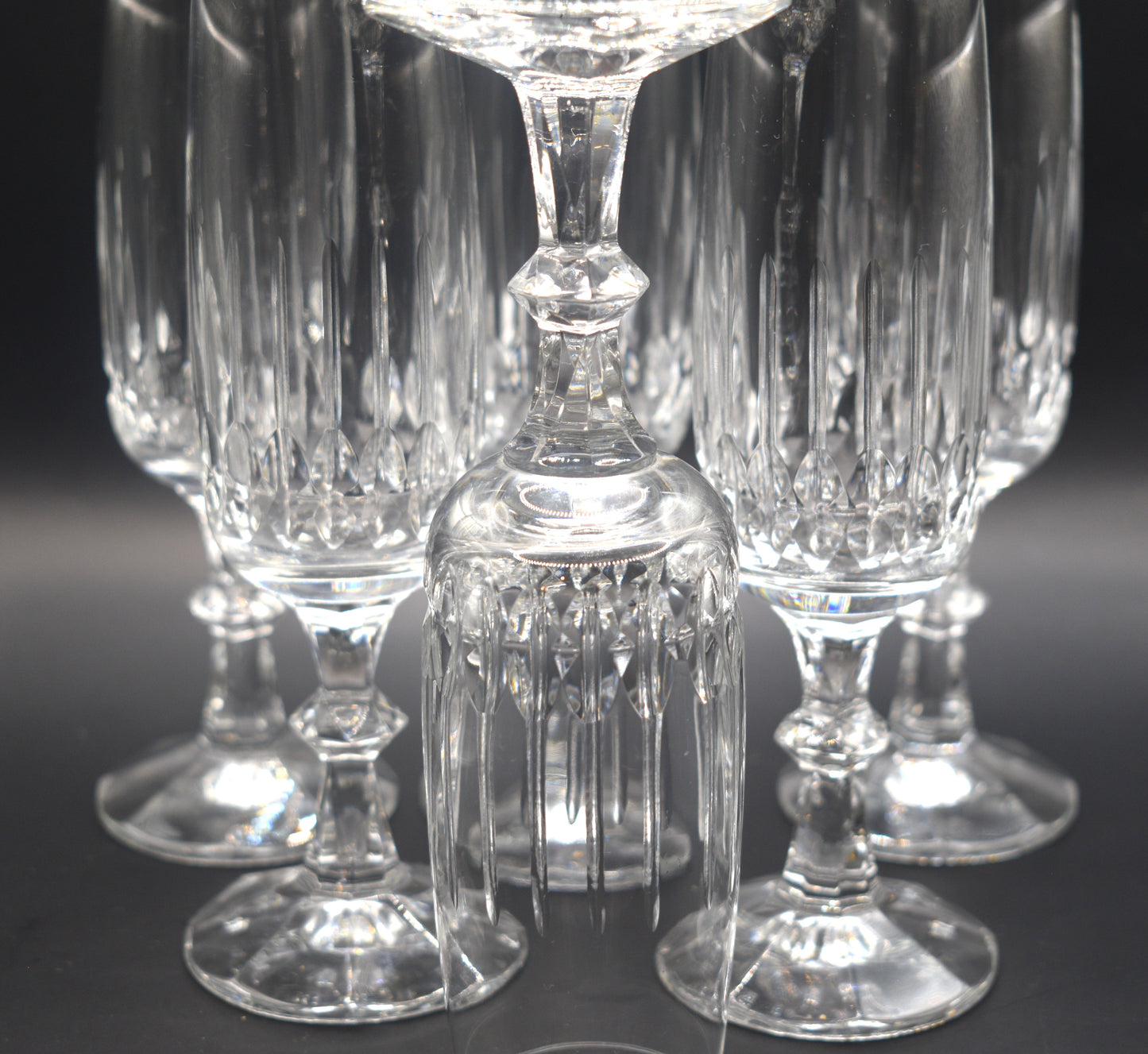 Vintage Crystal Champagne Flutes. Tango by Schott-Zwiesel. Set of 6