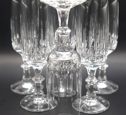 Vintage Crystal Champagne Flutes. Tango by Schott-Zwiesel. Set of 6