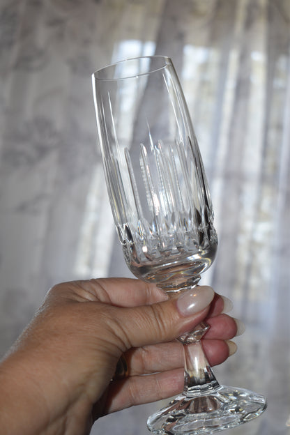 Vintage Crystal Champagne Flutes. Tango by Schott-Zwiesel. Set of 6