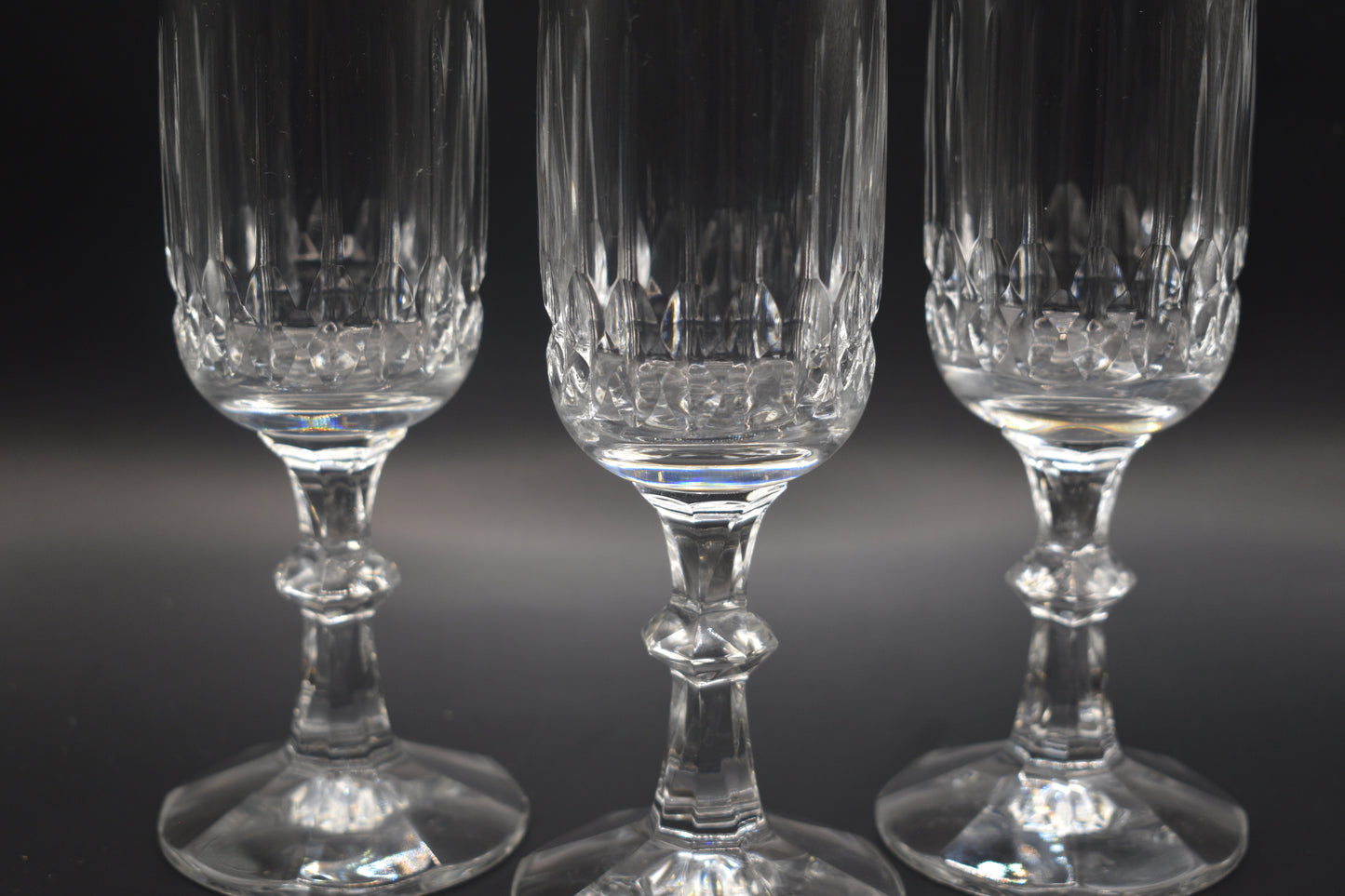 Vintage Crystal Champagne Flutes. Tango by Schott-Zwiesel. Set of 6