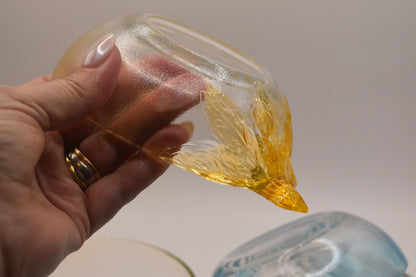 Vintage Kig Indonesia pastel tinted dessert bowls. Set of 6