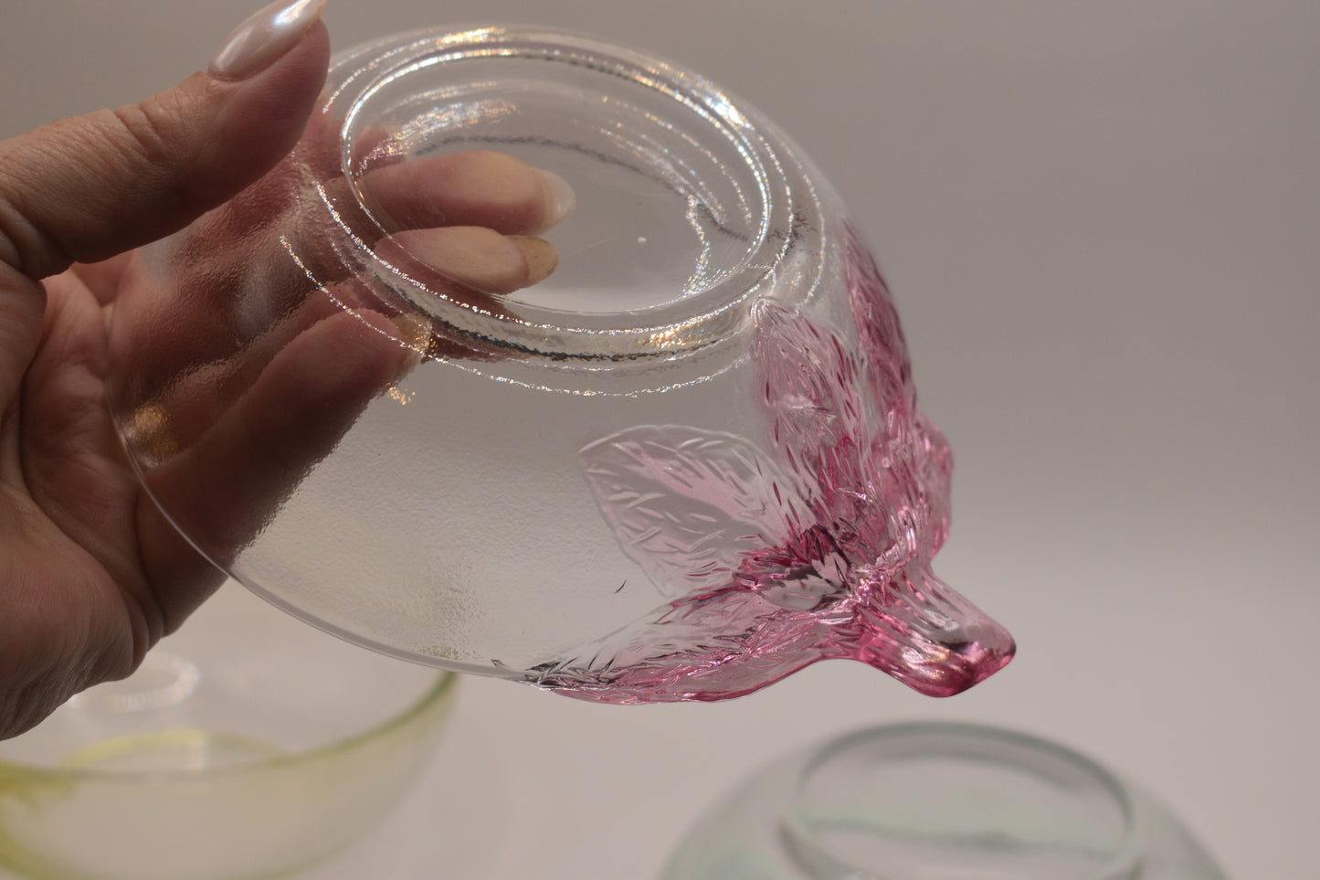 Vintage Kig Indonesia pastel tinted dessert bowls. Set of 6