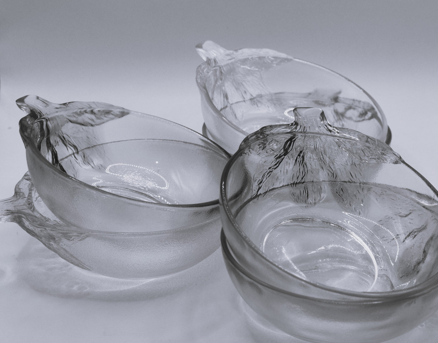 Vintage Kig Indonesia pastel tinted dessert bowls. Set of 6