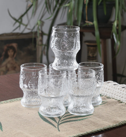 Vintage Fidenza Vetraria Tumblers. set of 6