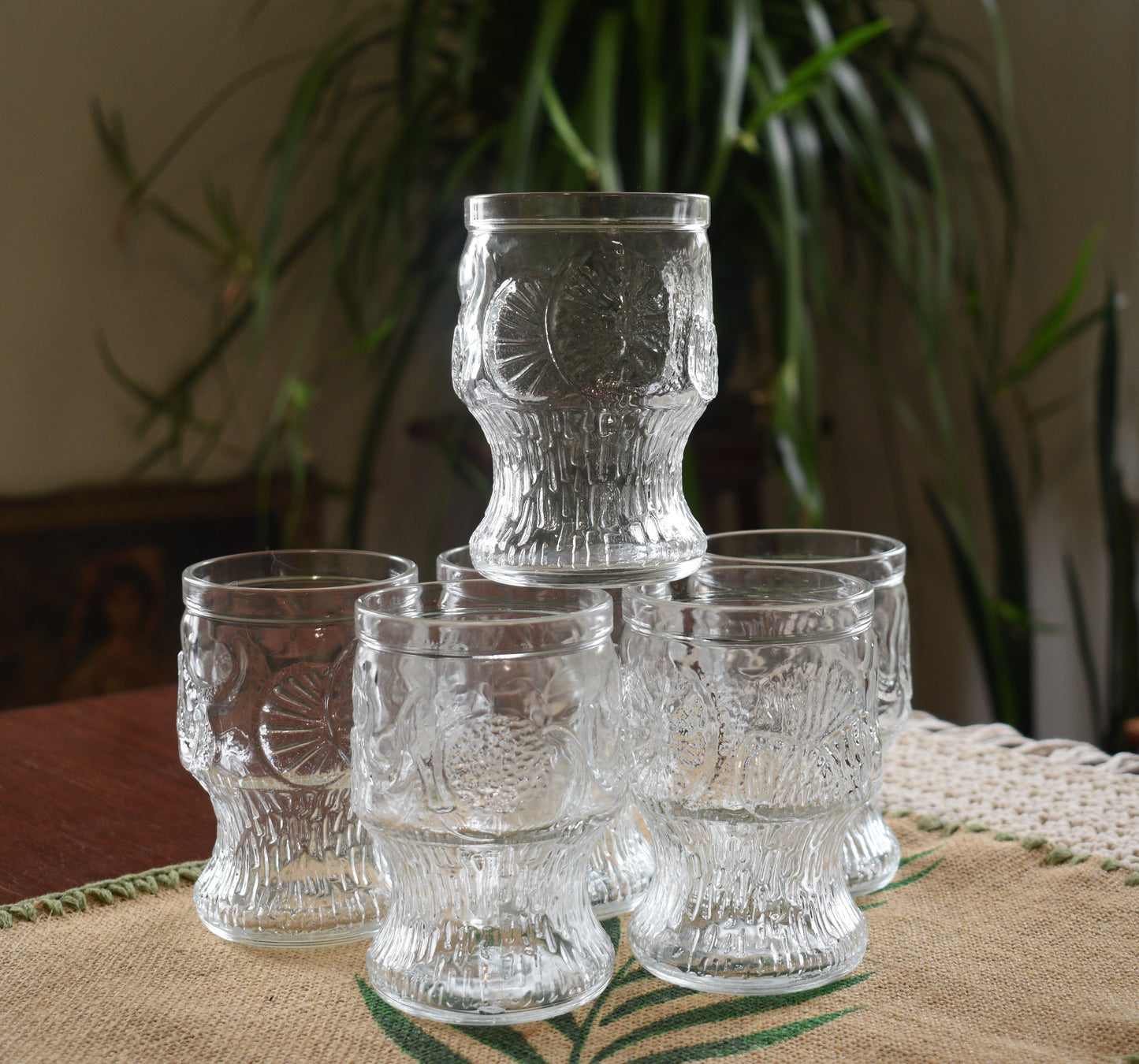 Vintage Fidenza Vetraria Tumblers. set of 6