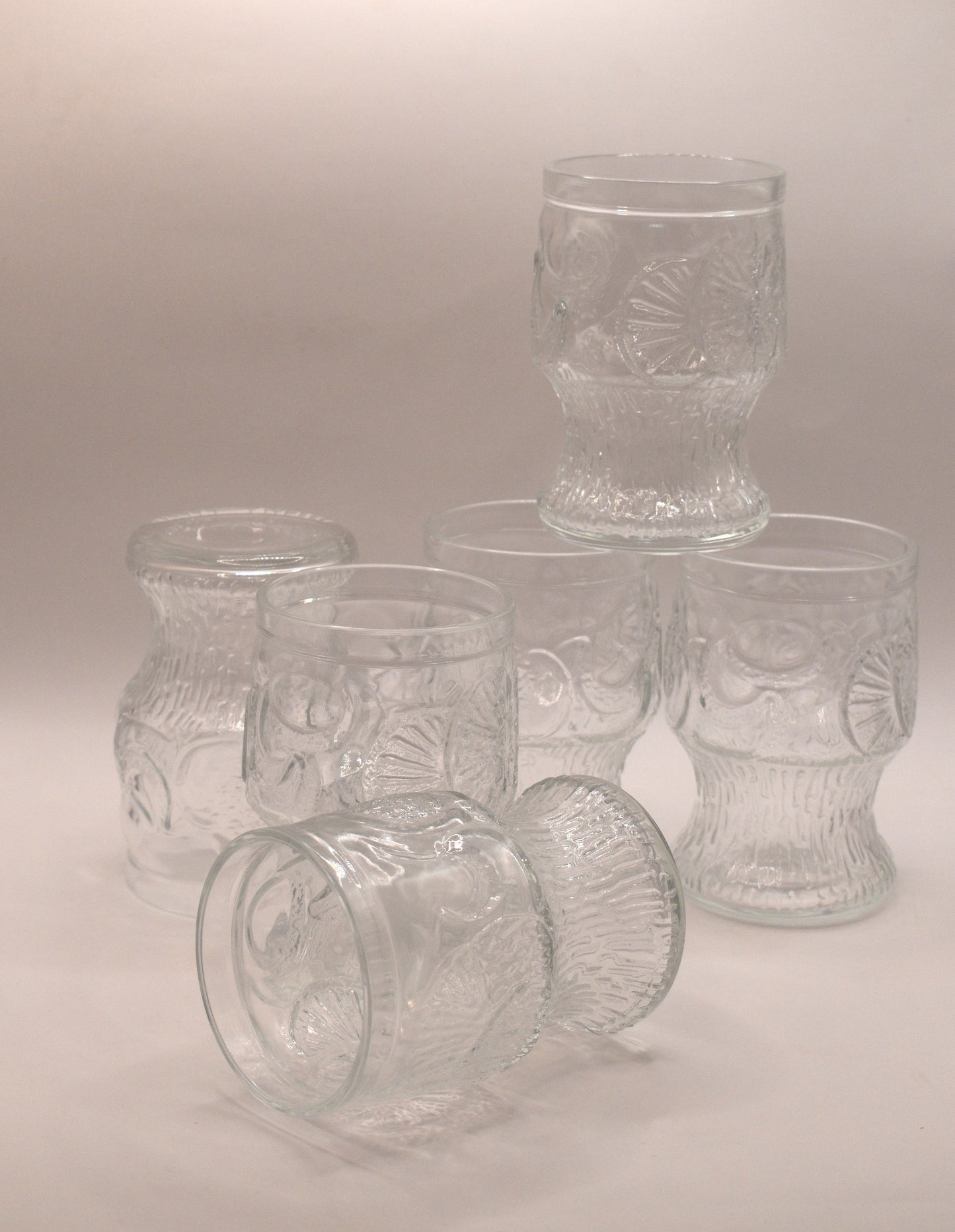 Vintage Fidenza Vetraria Tumblers. set of 6