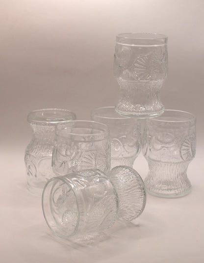 Vintage Fidenza Vetraria Tumblers. set of 6
