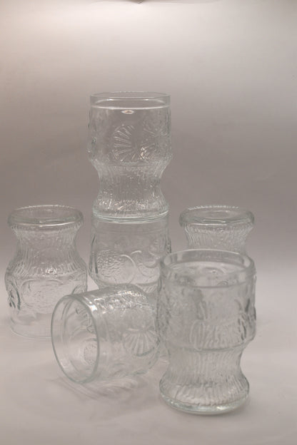 Vintage Fidenza Vetraria Tumblers. set of 6
