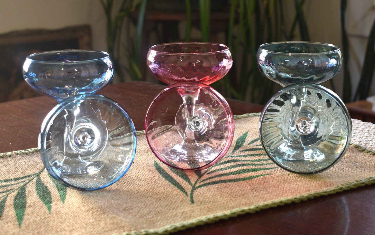 Vintage Champagne Coupes. Linea Quattro Cristalleria (made in Italy). Set of 6