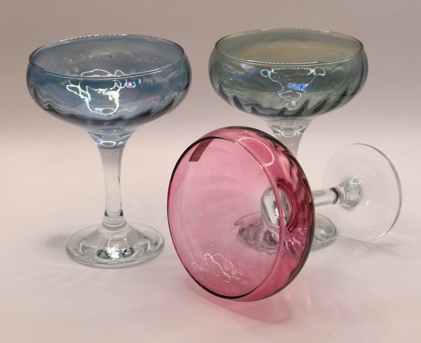 Vintage Champagne Coupes. Linea Quattro Cristalleria (made in Italy). Set of 6