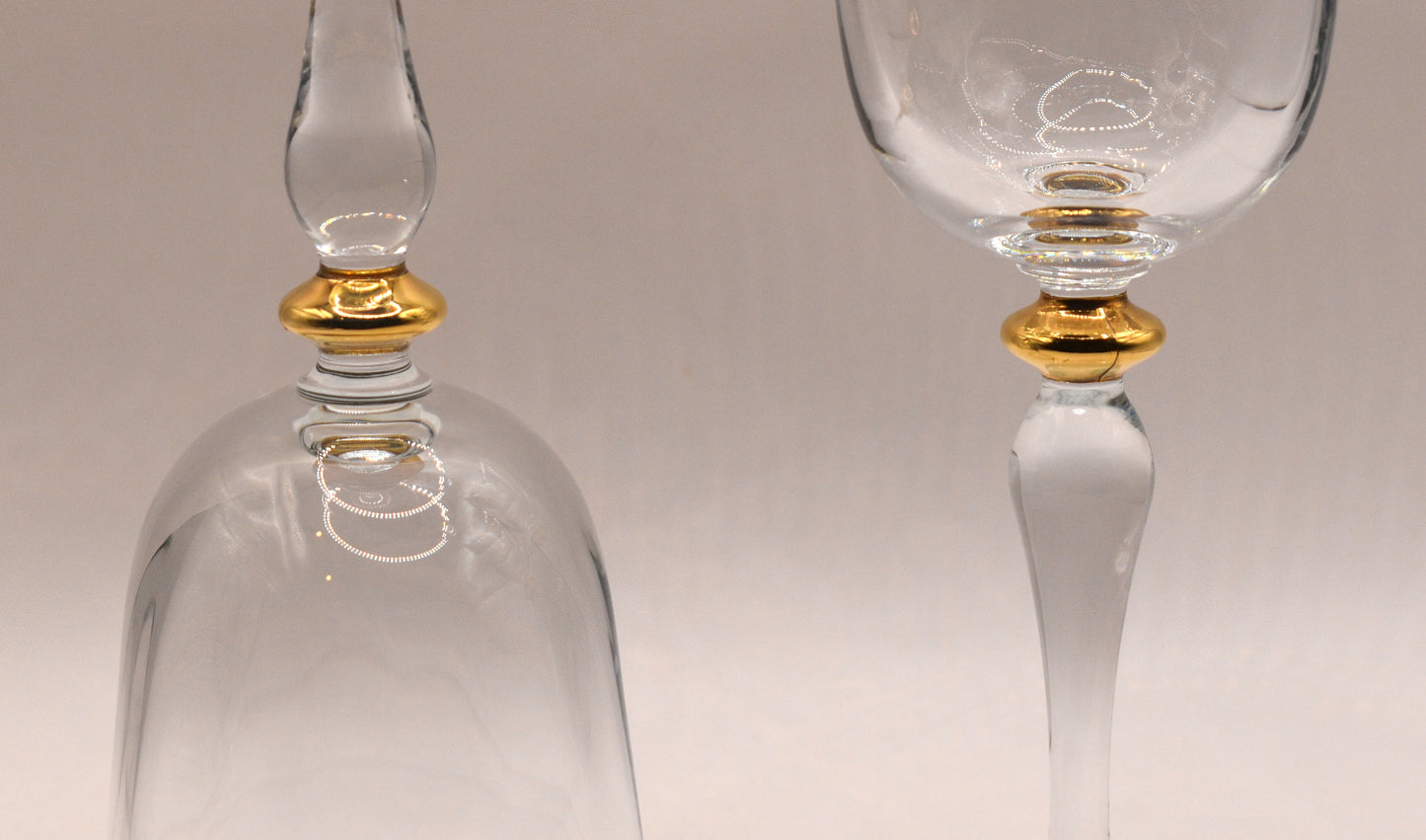 Paşabahçe Turkey Gold Rimmed Wine Glasses Set of 4 Gold Rim Glasses Optic Panel