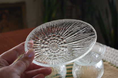 Vintage Polish Glass Avocado Serving Dishes - Set of 6