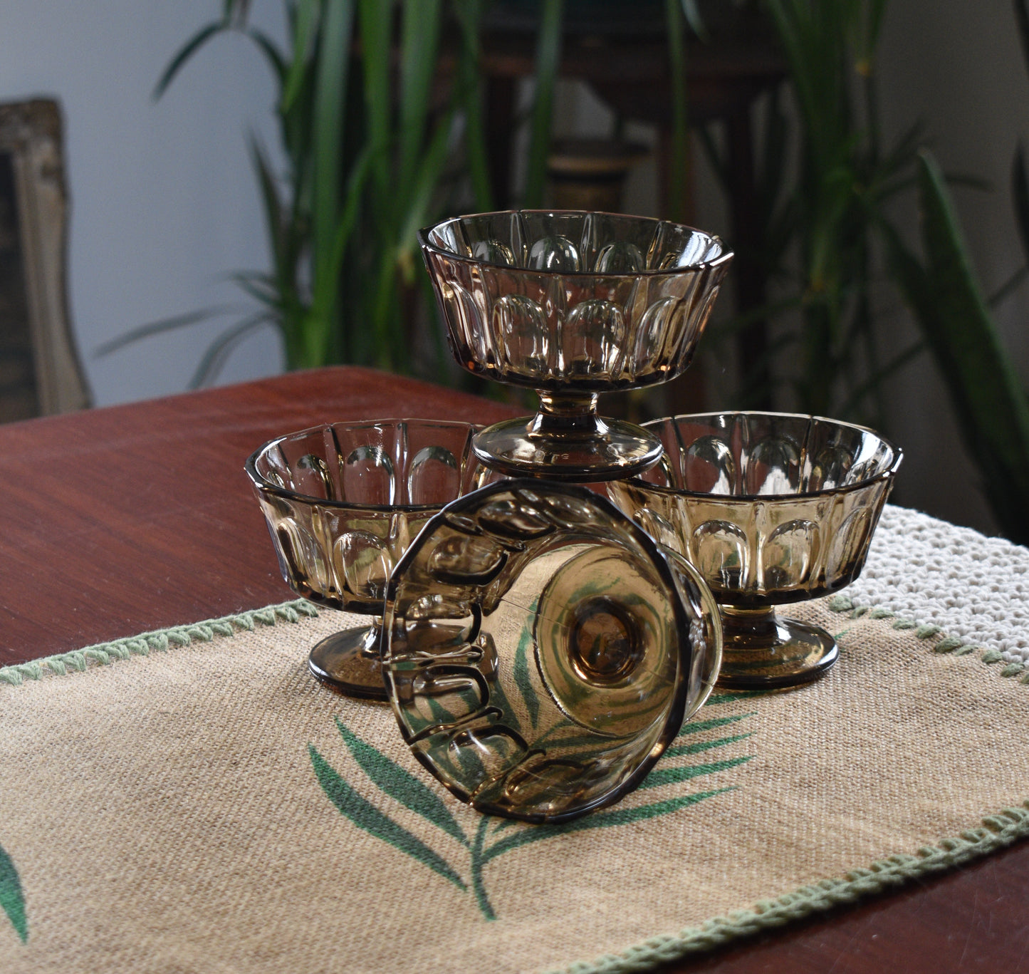 Vintage KIG Indonesia Footed Sundae/Dessert Cups