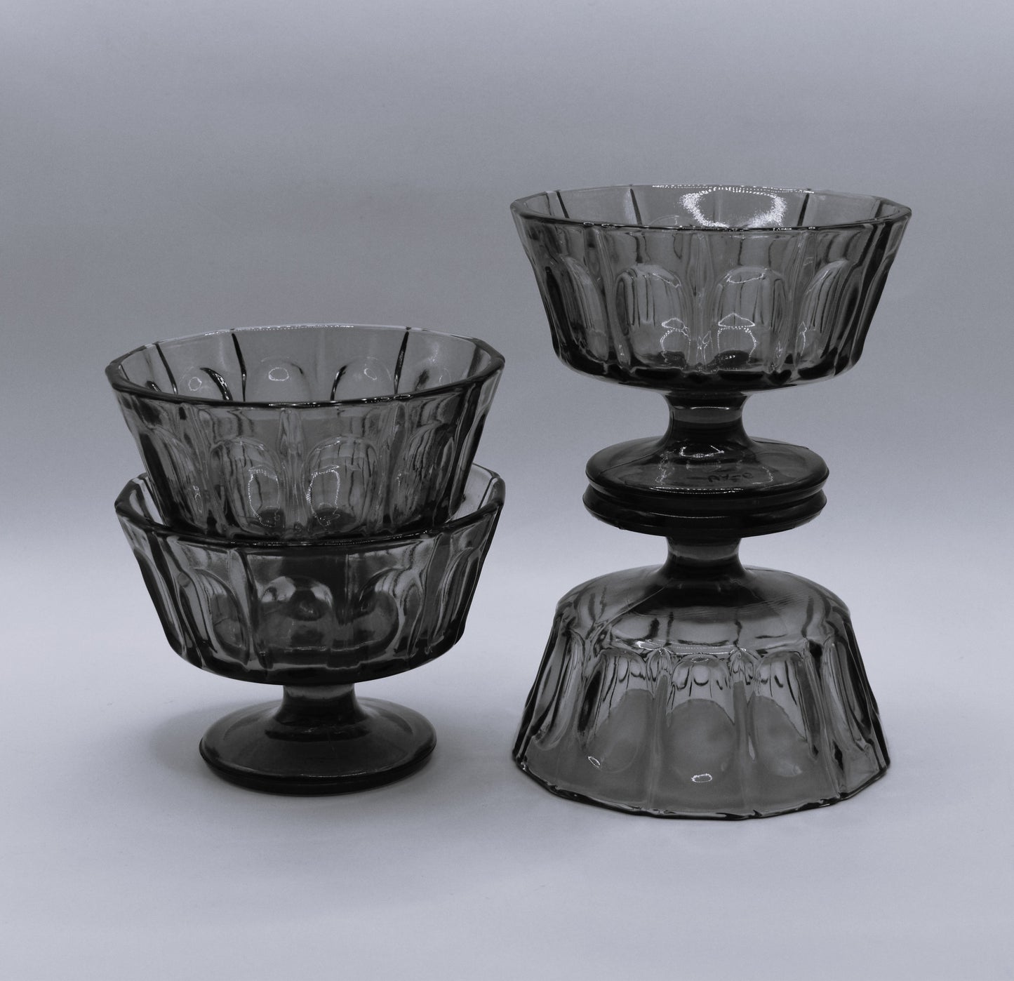 Vintage KIG Indonesia Footed Sundae/Dessert Cups