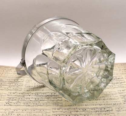 Vintage Duralex Ice bucket. Pressed Glass. Made in Spain