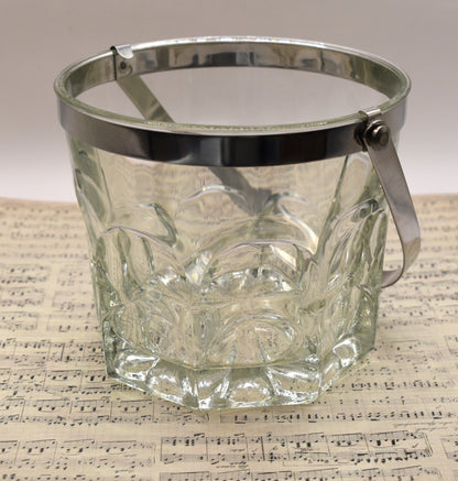Vintage Duralex Ice bucket. Pressed Glass. Made in Spain