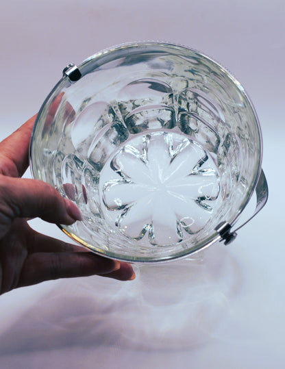 Vintage Duralex Ice bucket. Pressed Glass. Made in Spain