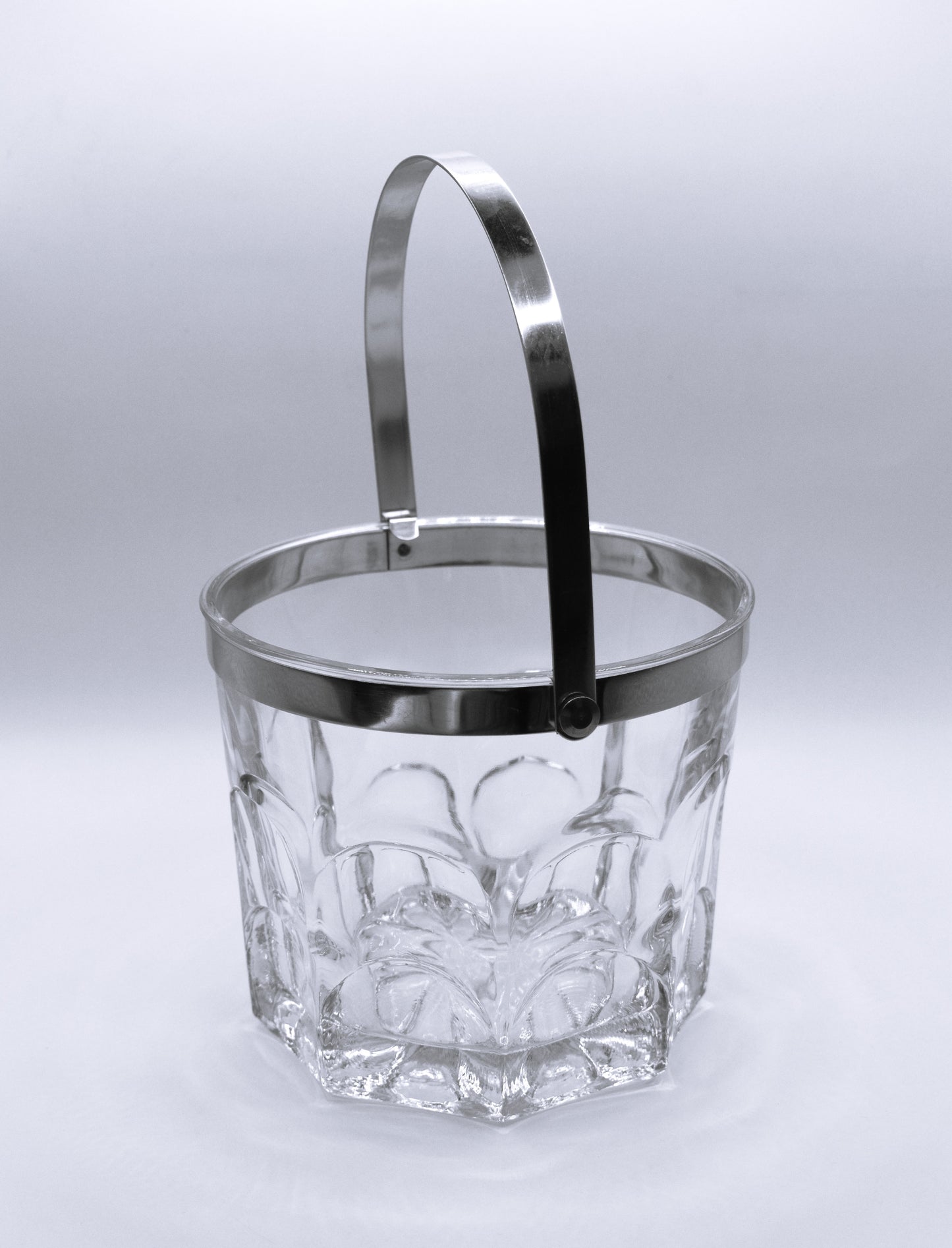 Vintage Duralex Ice bucket. Pressed Glass. Made in Spain