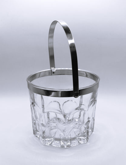 Vintage Duralex Ice bucket. Pressed Glass. Made in Spain