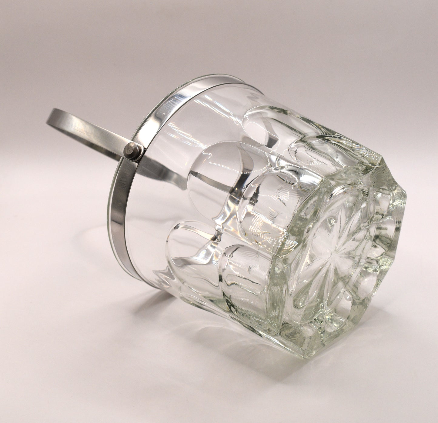 Vintage Duralex Ice bucket. Pressed Glass. Made in Spain