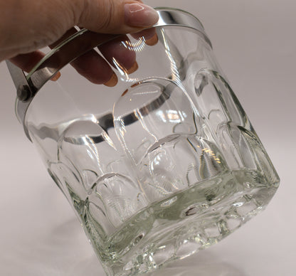 Vintage Duralex Ice bucket. Pressed Glass. Made in Spain