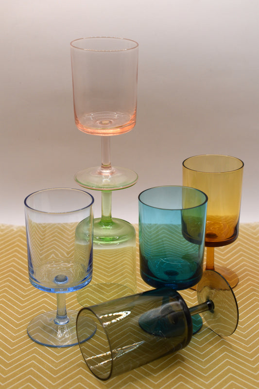 Retro MCM Harlequin Sherry & Cordial Glasses – Set of 6