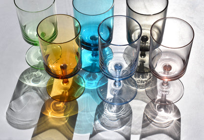 Retro MCM Harlequin Sherry & Cordial Glasses – Set of 6