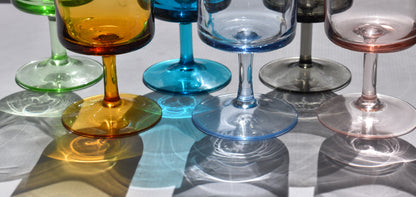 Retro MCM Harlequin Sherry & Cordial Glasses – Set of 6