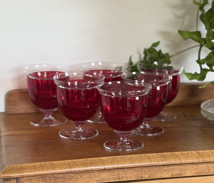 Bohemia Prawn Cocktail chiller glasses with liners. Set of 6