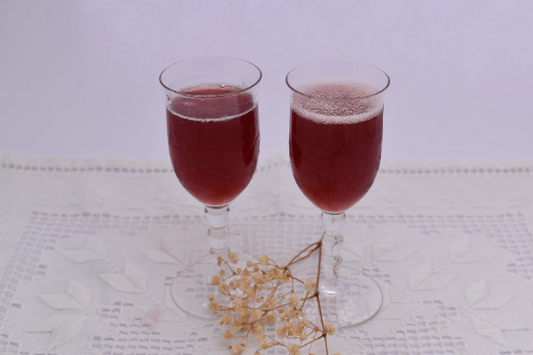 Vintage Crystal - "Stacked" beaded stemmed cordial glass with etched flower/leaf design. Liqueur glasses. Set of 2