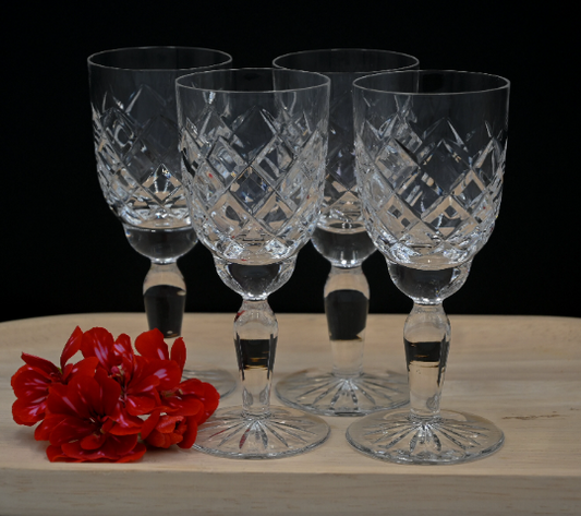 Vintage Crystal Sherry/Port Glasses. Set of 4