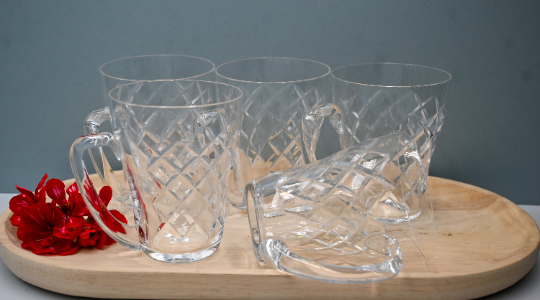 Vintage Crystal Glasses/cups with handle.