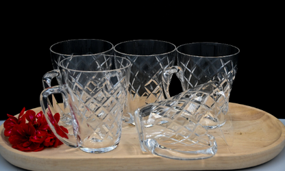 Vintage Crystal Glasses/cups with handle.